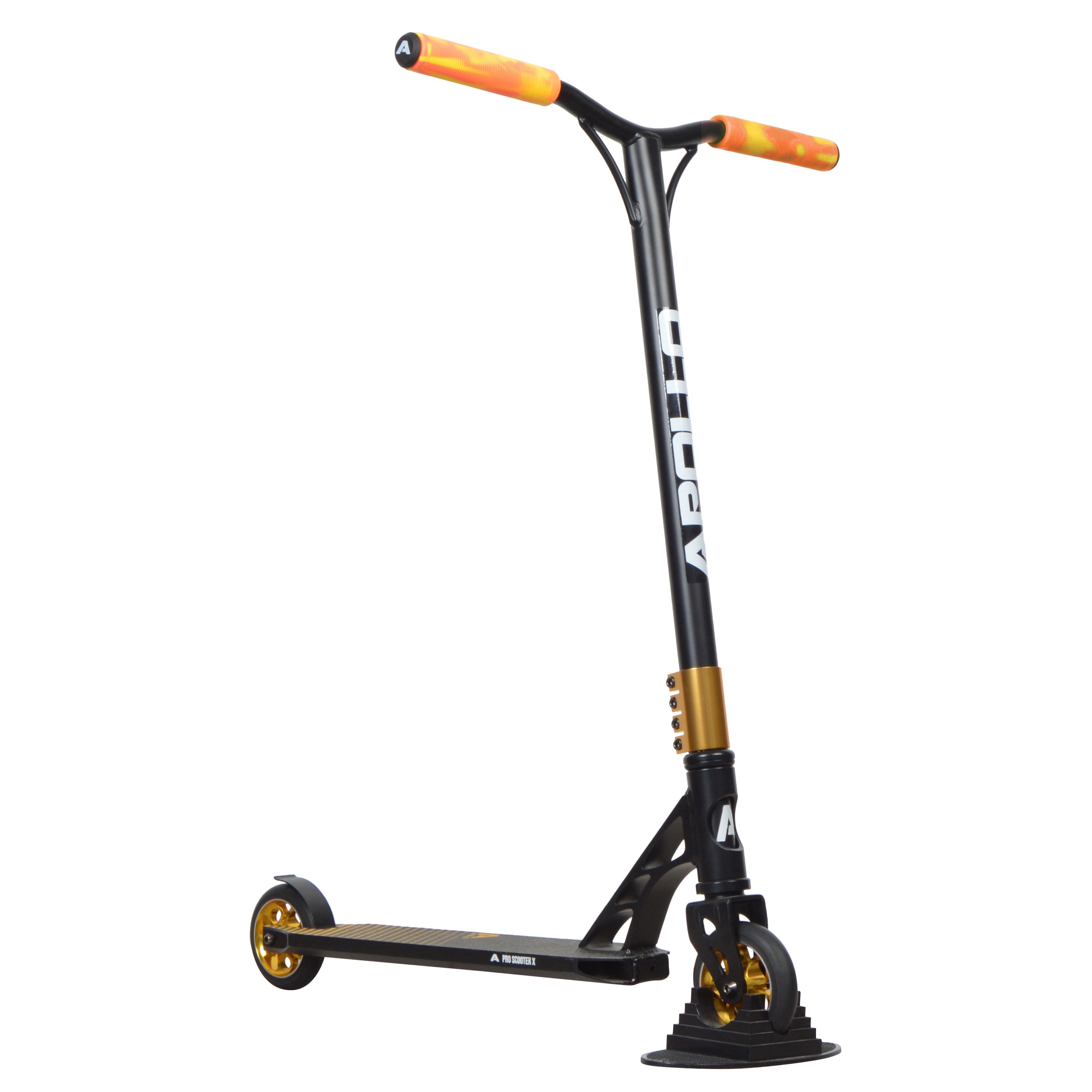 Apollo - Poignées trottinette freestyle - Poignées de guidon souples - Or Orange