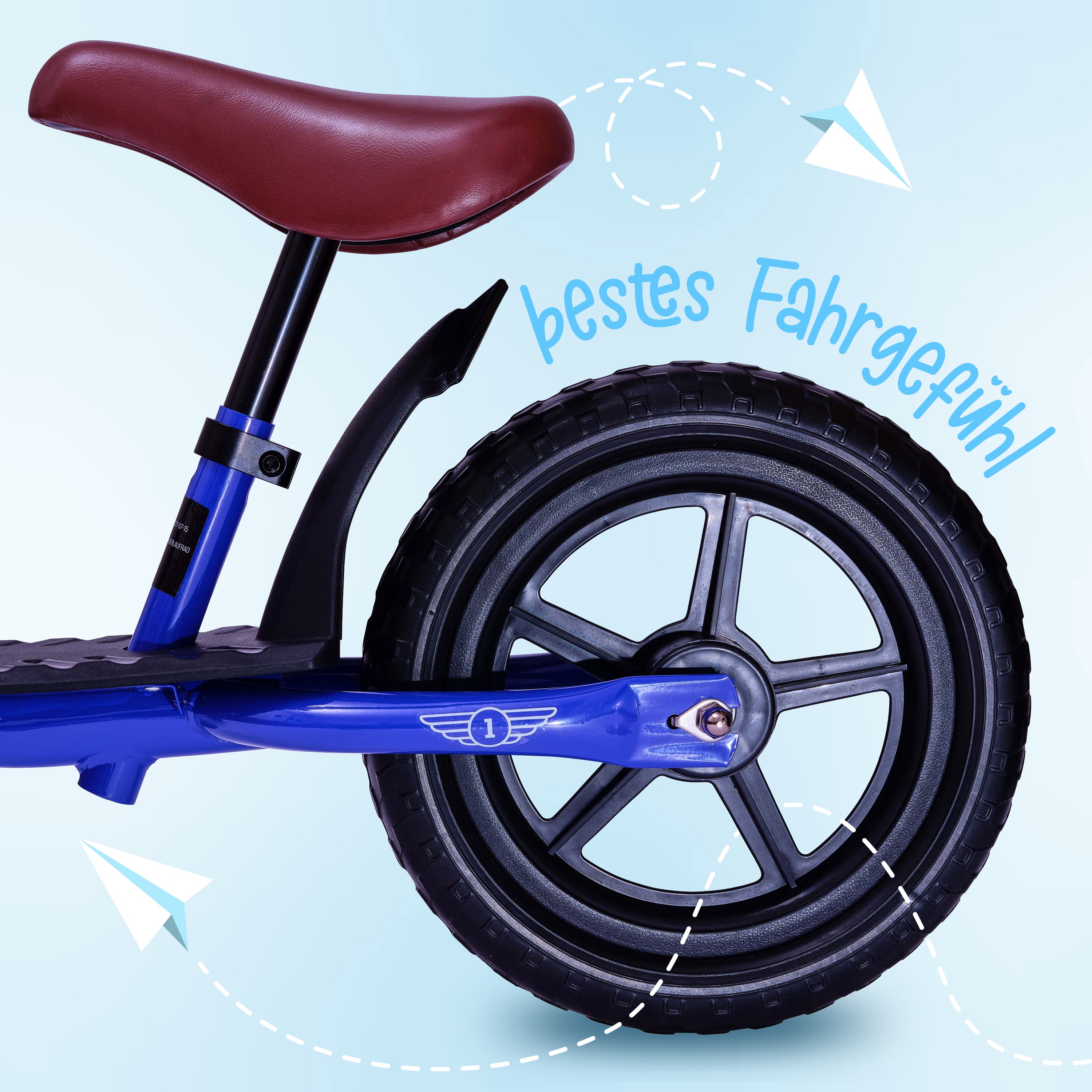 Apollo - Draisienne Evolutive Aviator Vélo Enfant 30 cm - Bleu foncé