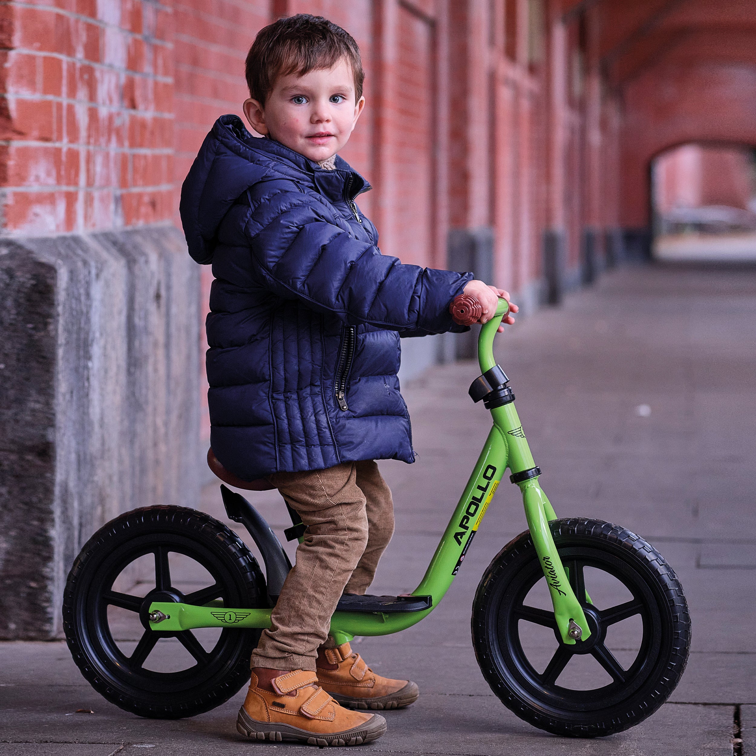 Apollo - Draisienne Evolutive Aviator Vélo Enfant 30 cm - Vert