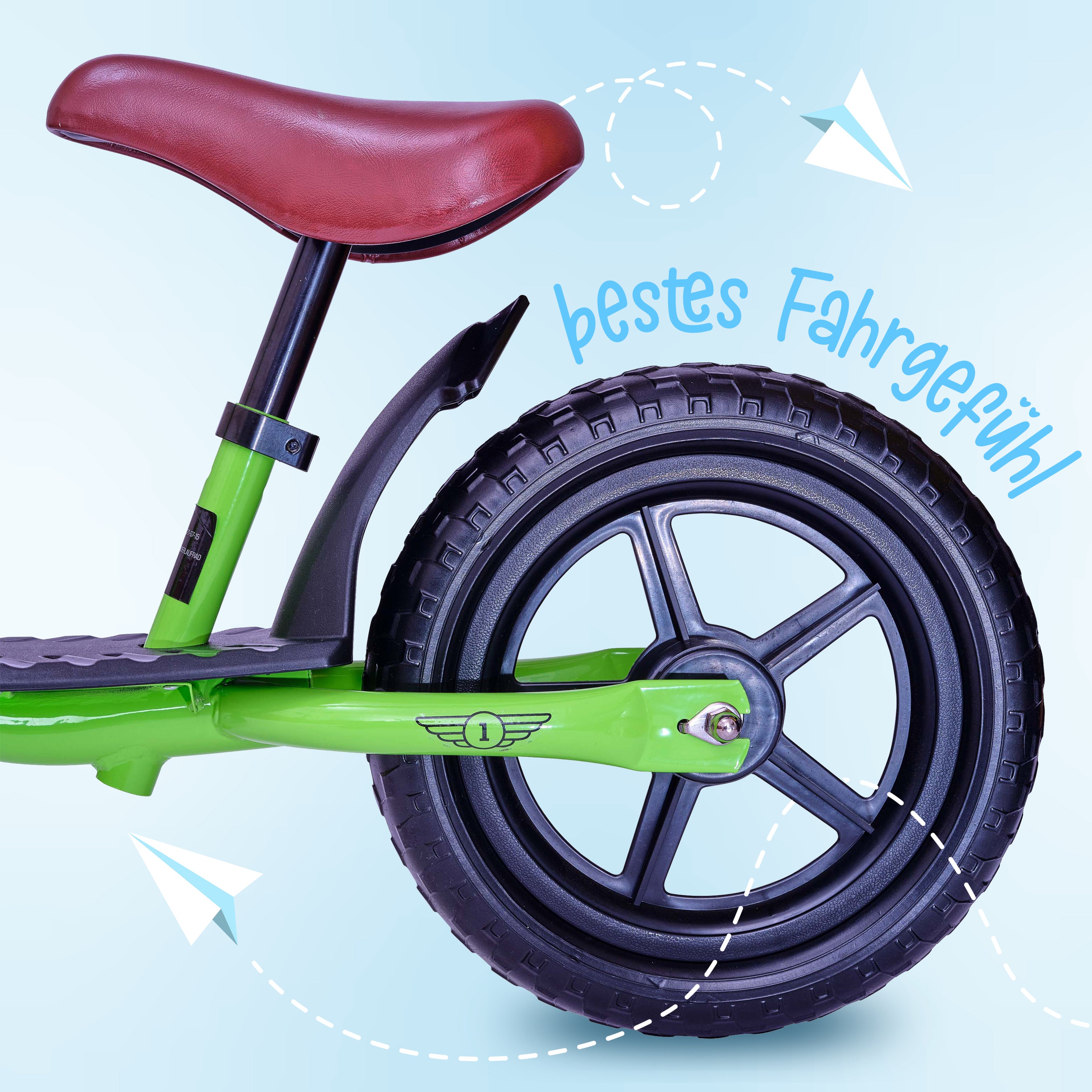 Apollo - Draisienne Evolutive Aviator Vélo Enfant 30 cm - Vert
