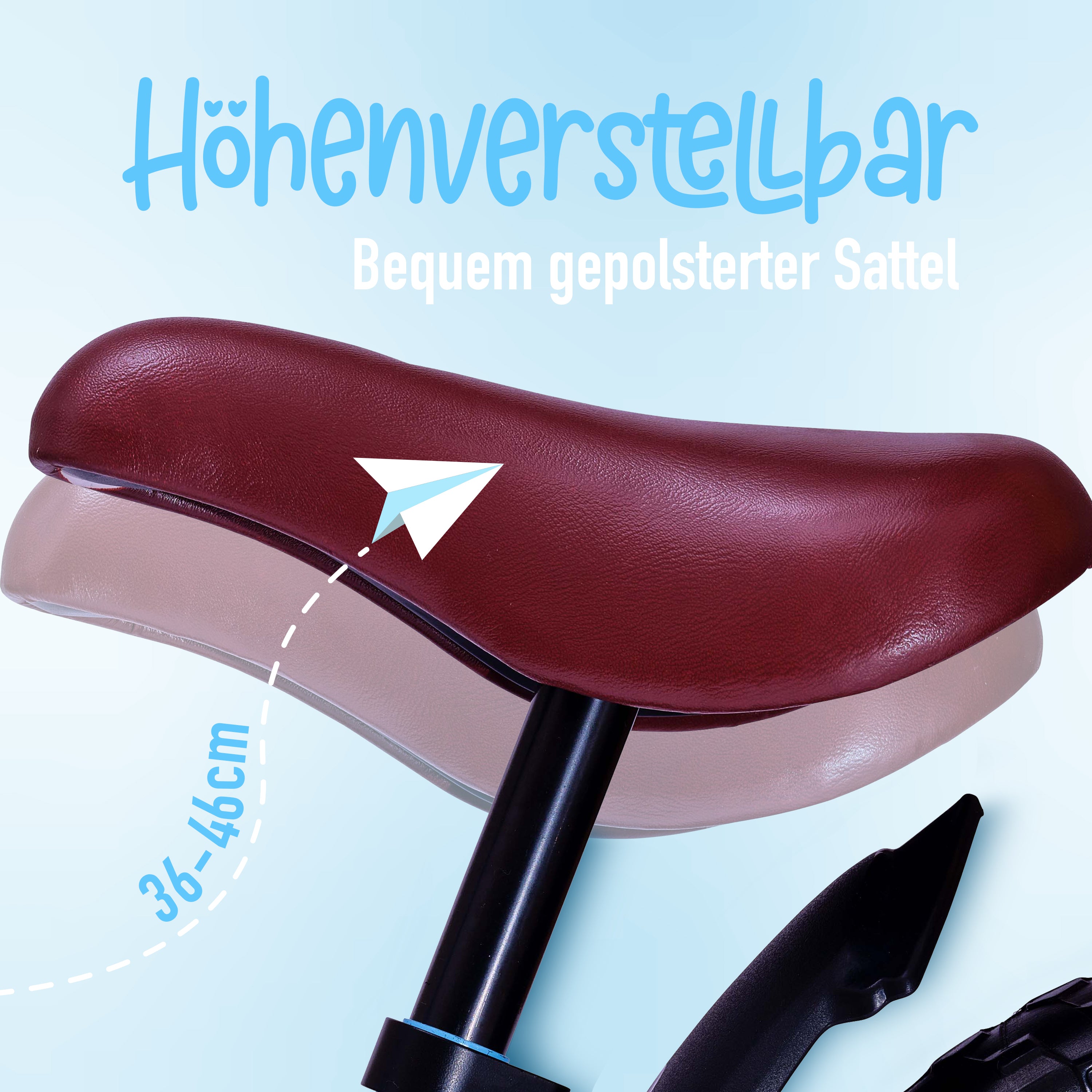 Apollo - Draisienne Evolutive Aviator Vélo Enfant 30 cm - Bleu clari