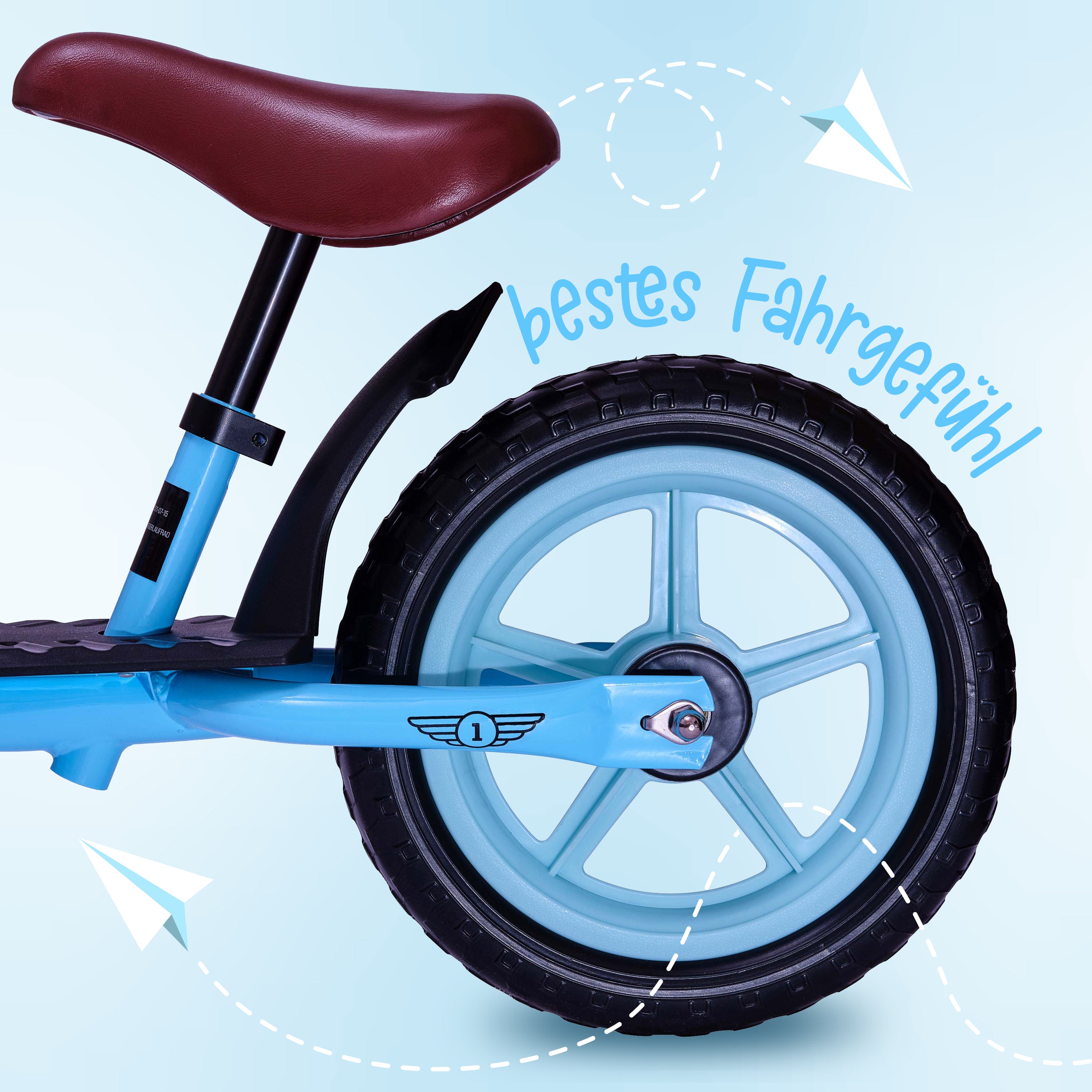 Apollo - Draisienne Evolutive Aviator Vélo Enfant 30 cm - Bleu clari