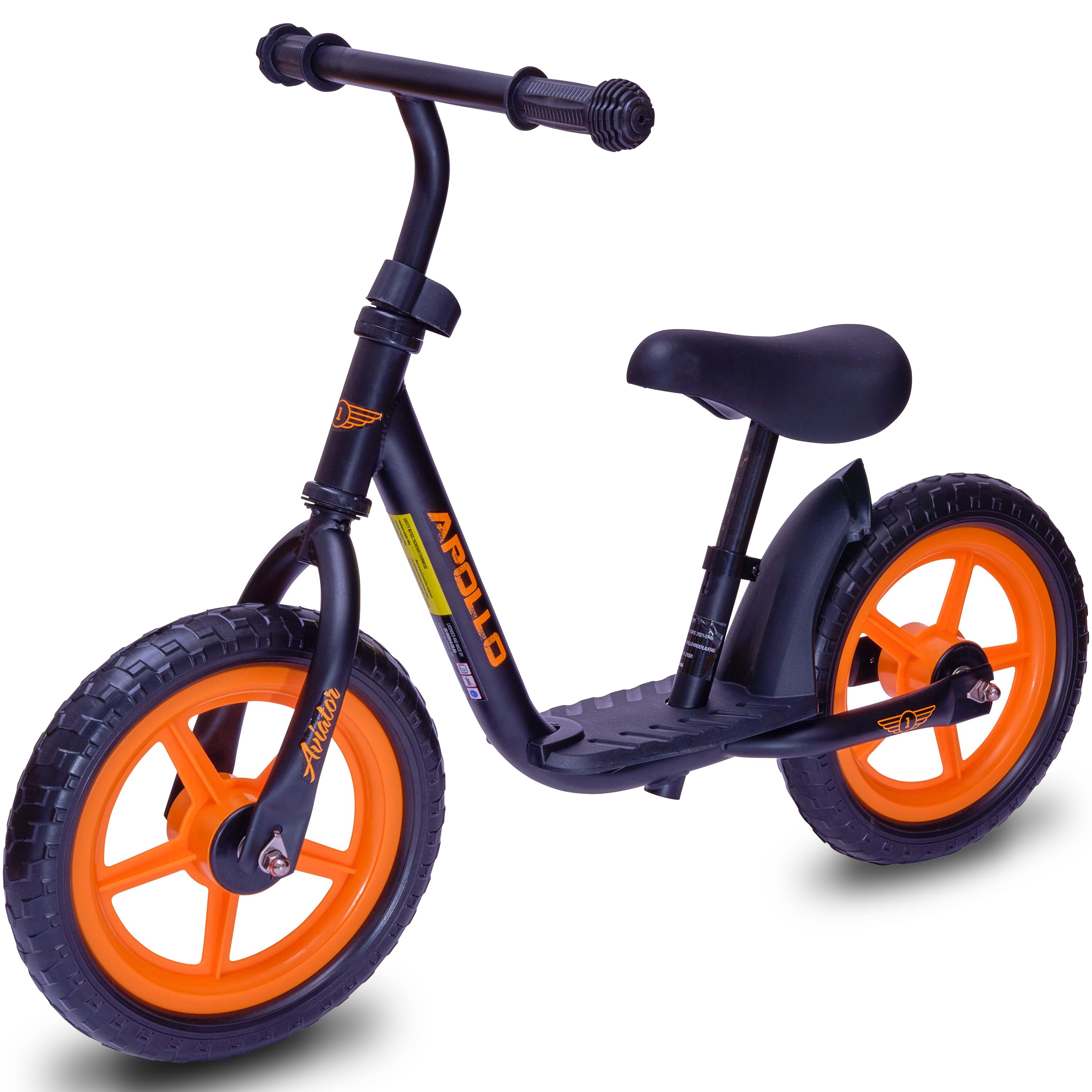 Apollo - Draisienne Evolutive Aviator Vélo Enfant 30 cm - Noir