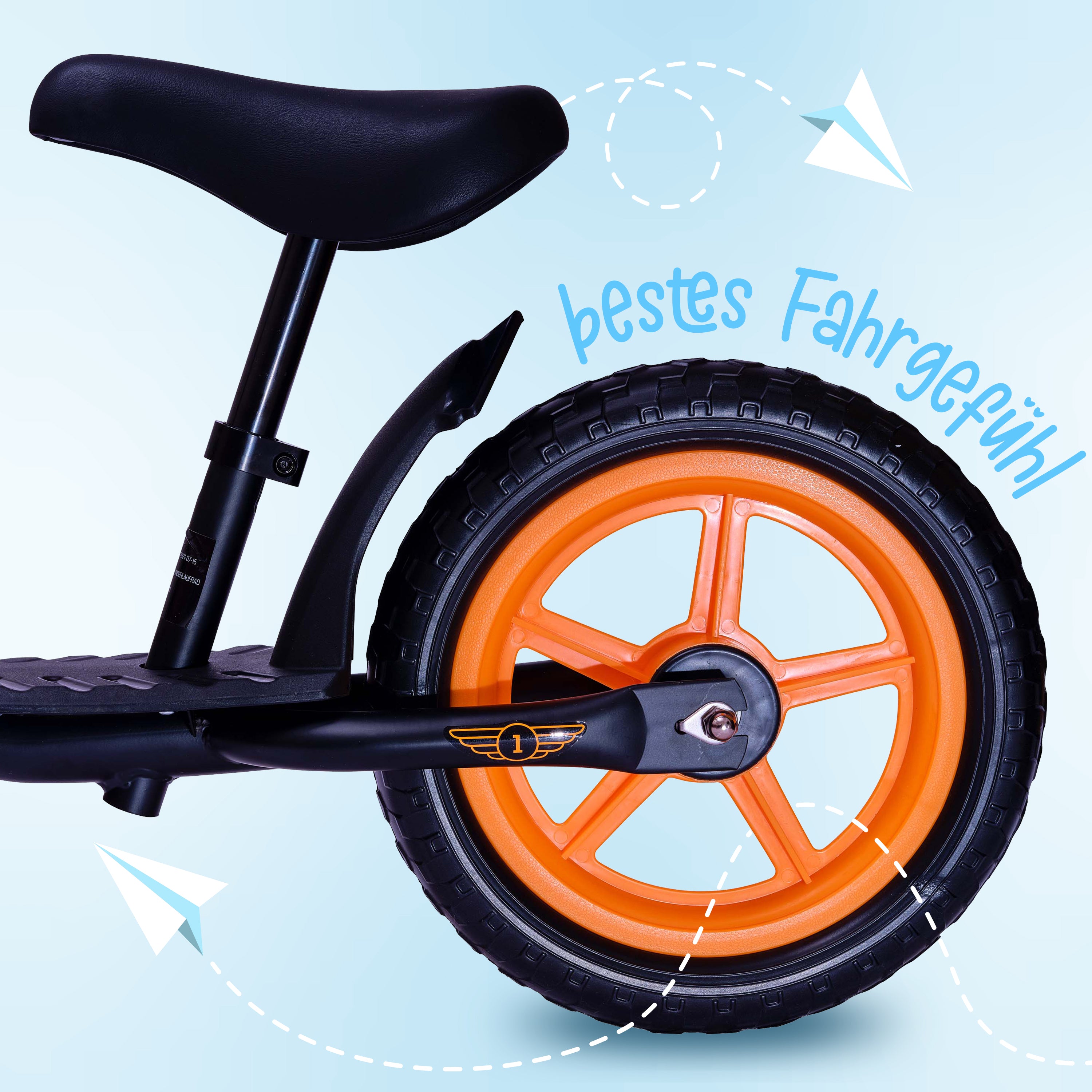 Apollo - Draisienne Evolutive Aviator Vélo Enfant 30 cm - Noir