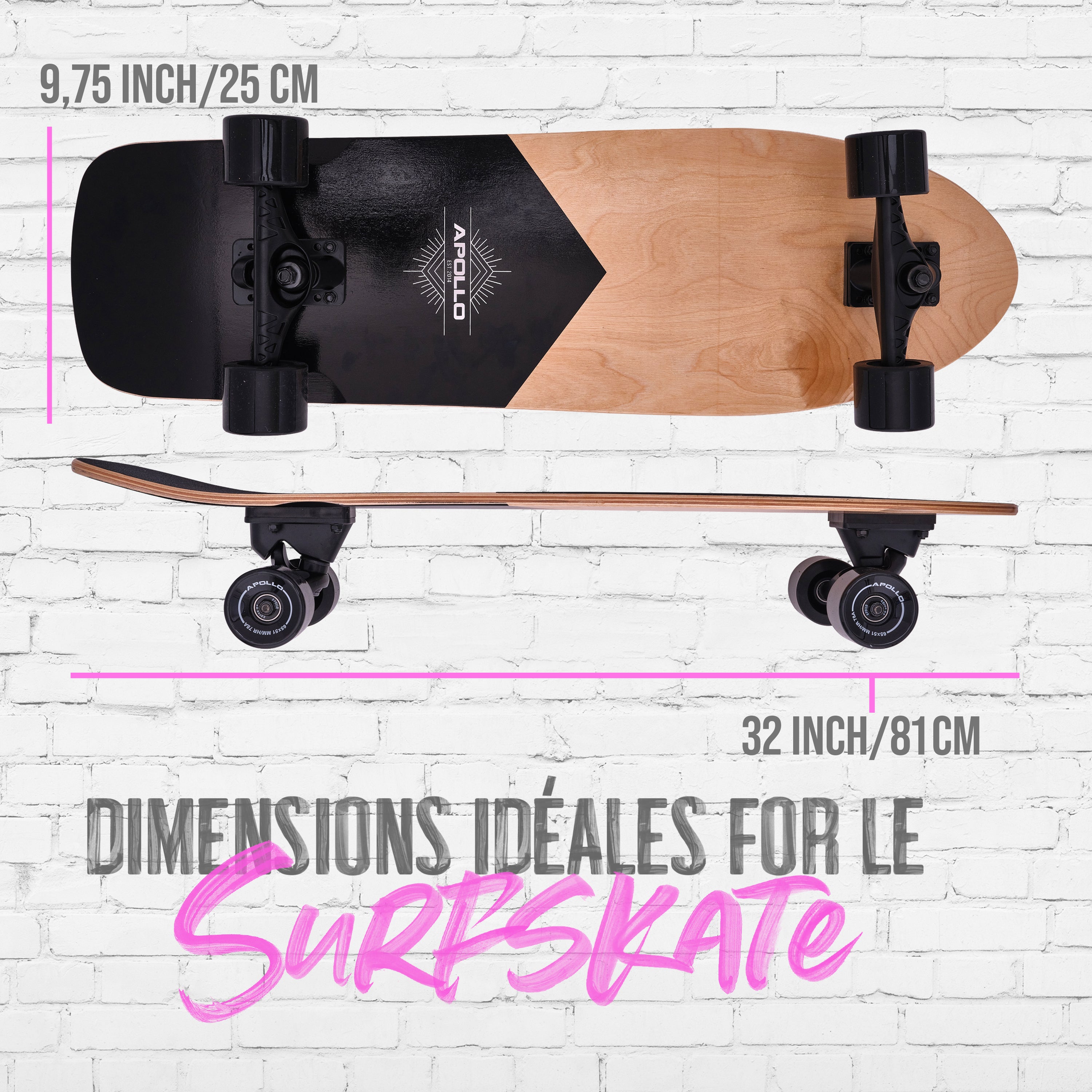 Apollo - Surf Style Skateboard - EST 2014 - EST 2014