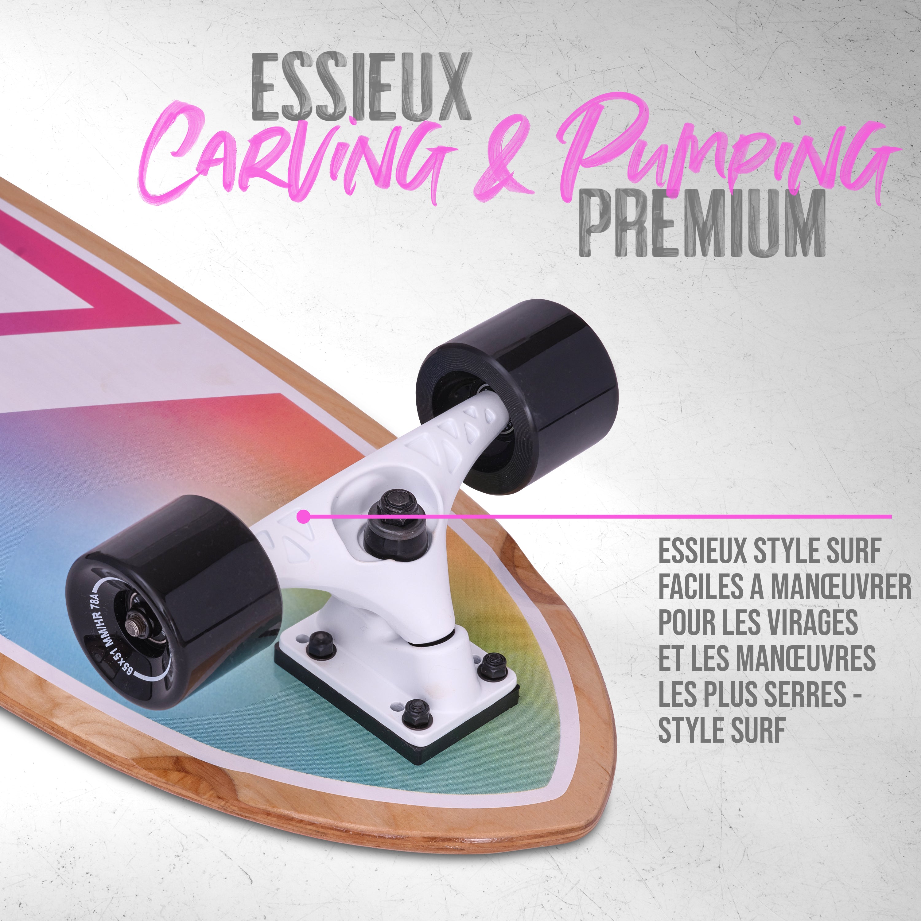 Apollo - Surf Style Skateboard - Apollo Rainbow - Apollo Rainbow