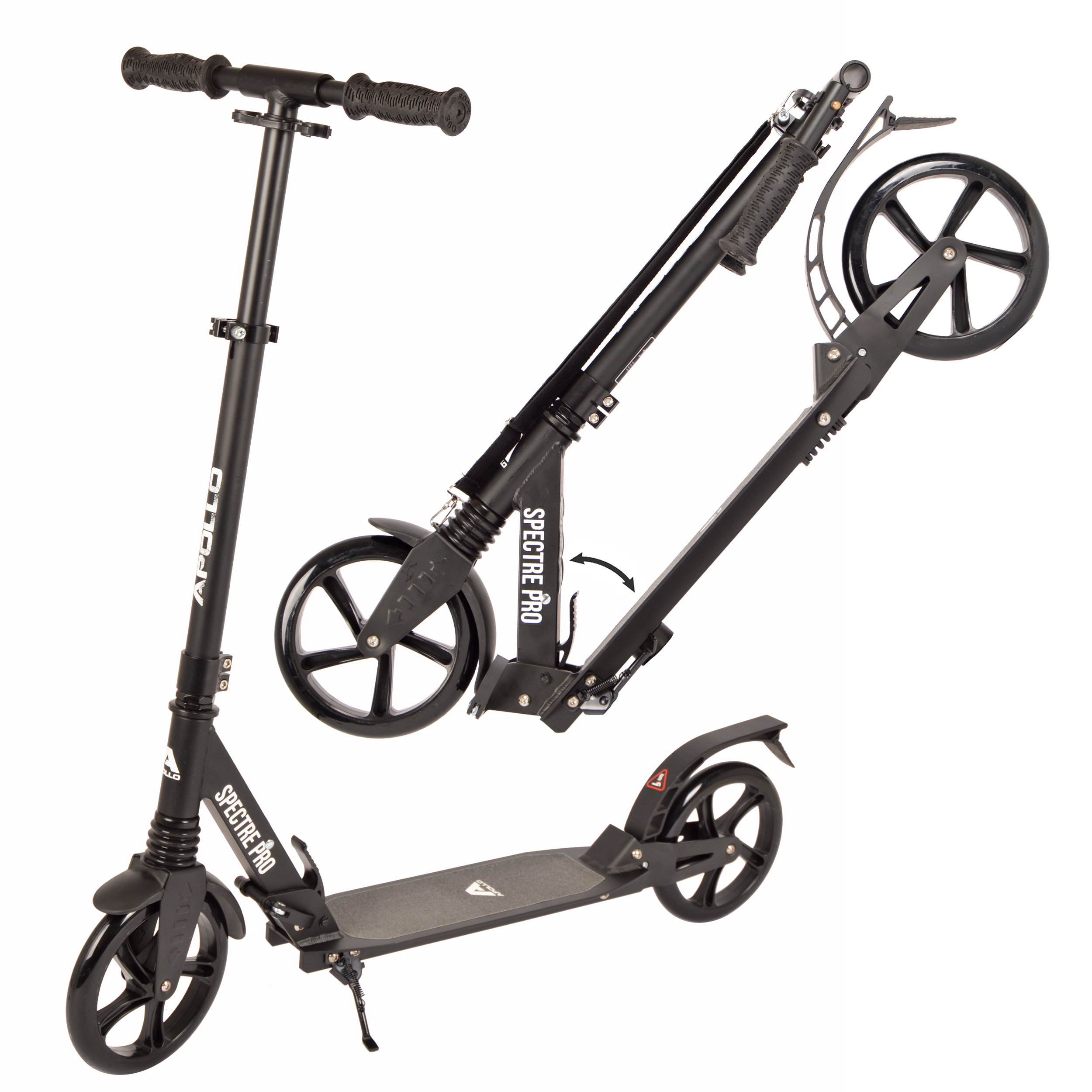 Apollo - Trottinette roues XXL 200 mm - Trottinette urbaine Spectre Pro haut de gamme à large plateau -