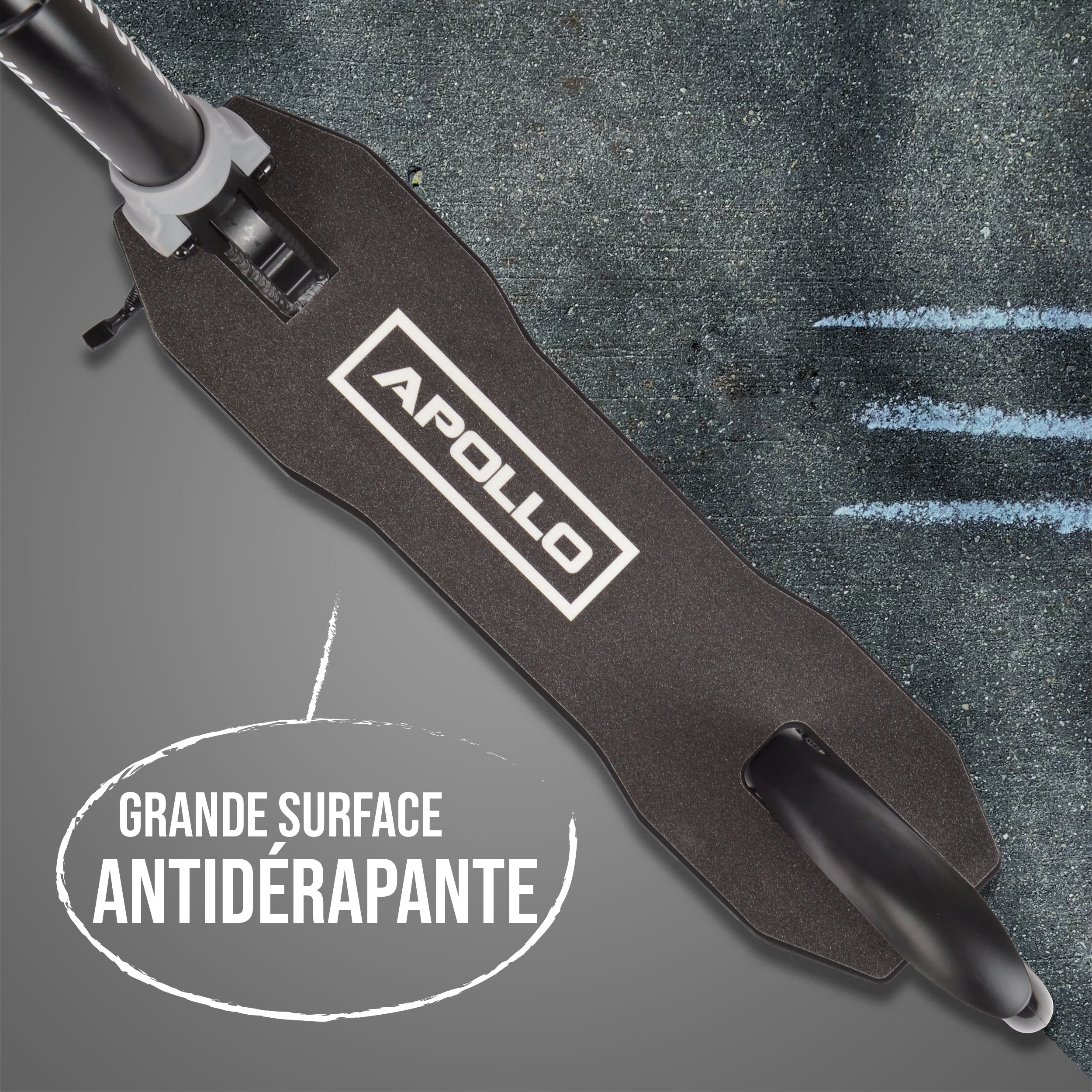 Apollo - Apollo Scooter - "Hurricane" City-Scooter avec suspension - Noir Argent