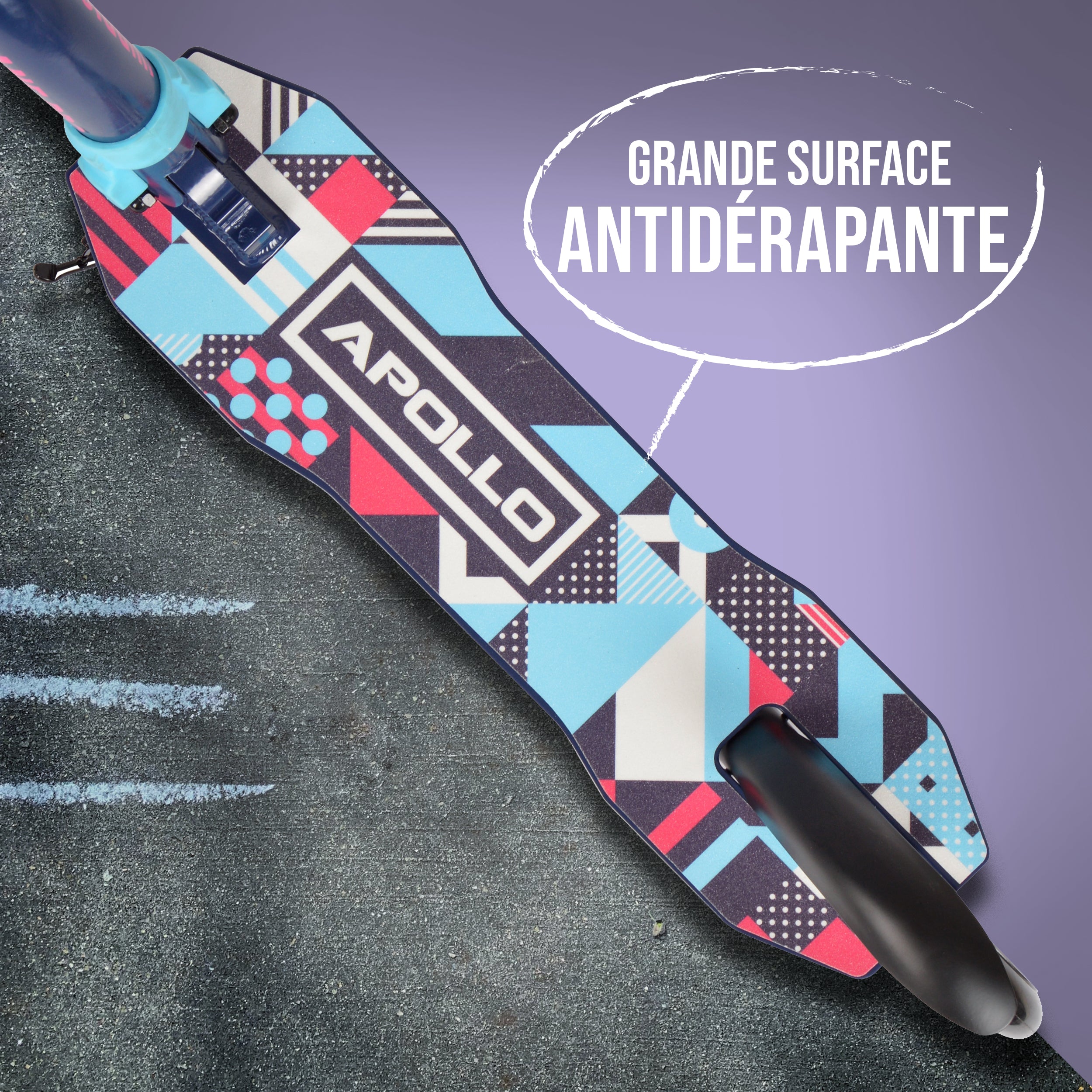 Apollo - Apollo Scooter - "Hurricane" City-Scooter avec suspension - Bleu Multicolore