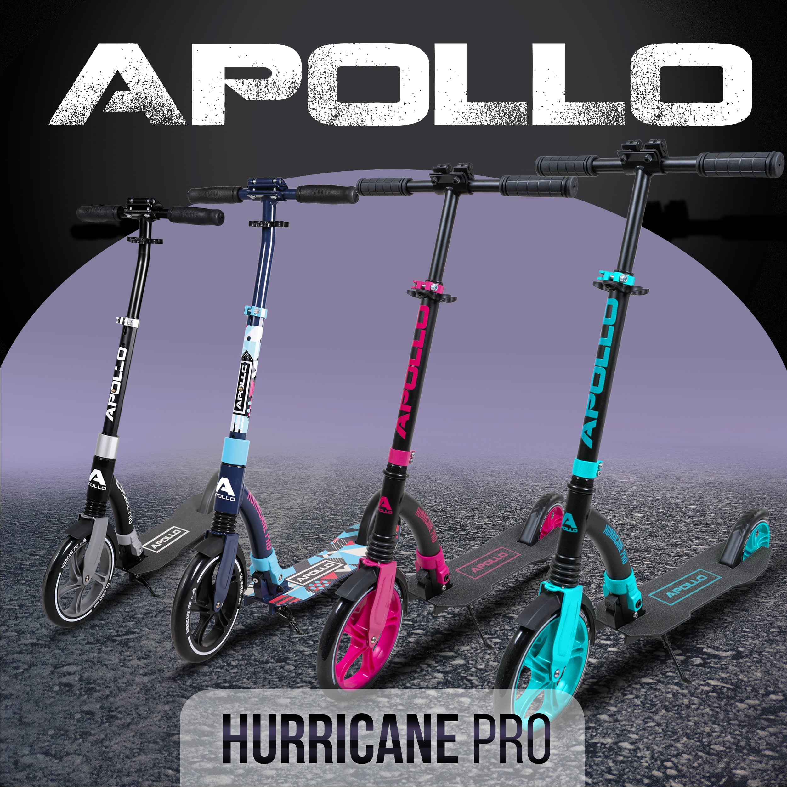 Apollo - Apollo Scooter - "Hurricane" City-Scooter avec suspension - Bleu Multicolore
