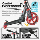 Apollo - Trottinette Skyracer - trottinette urbaine à suspension avec roues LED 145 mm - Orange