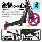 Apollo - Trottinette Skyracer - trottinette urbaine à suspension avec roues LED 145 mm - Rainbow