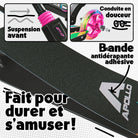 Apollo - Trottinette Skyracer - trottinette urbaine à suspension avec roues LED 145 mm - Rainbow