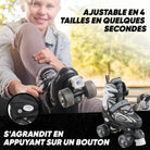 Apollo - Super Quad X Pro - Patins à roulettes LED pour enfants et adolescents - Noir - L (39-42)