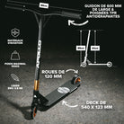 Apollo - Trotinette freestyle adulte “Genesis Pro X Competition” avec roulements à billes ABEC 9 - Noir Or