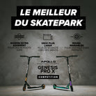 Apollo - Trotinette freestyle adulte “Genesis Pro X Competition” avec roulements à billes ABEC 9 - Noir Or
