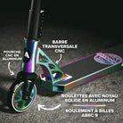 Apollo - Trotinette freestyle adulte “Genesis Pro X Competition” avec roulements à billes ABEC 9 - Rainbow