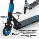 Apollo - Trotinette freestyle Adulte Genesis Pro X avec Roulements à Billes ABEC 9 - Noir Bleu