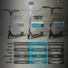 Apollo - Trotinette freestyle Adulte Genesis Pro X avec Roulements à Billes ABEC 9 - Noir Bleu