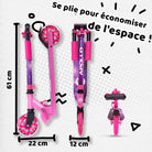 Apollo - Trottinette enfants à LED - Moonracer - Trottinette pour enfants avec suspension - Stars