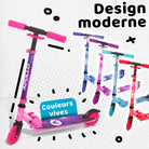 Apollo - Trottinette enfants à LED - Moonracer - Trottinette pour enfants avec suspension - Stars