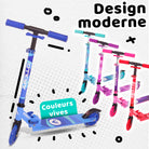 Apollo - Trottinette enfants à LED - Moonracer - Trottinette pour enfants avec suspension - Bleu