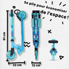 Apollo - Trottinette enfants à LED - Moonracer - Trottinette pour enfants avec suspension - Menthe