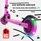 Apollo - Trottinette enfants à LED - Moonracer - Trottinette pour enfants avec suspension - Violet