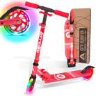 Apollo - Trottinette enfants à LED - Moonracer - Trottinette pour enfants avec suspension - Rouge