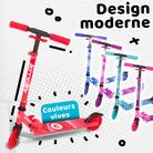 Apollo - Trottinette enfants à LED - Moonracer - Trottinette pour enfants avec suspension - Rouge