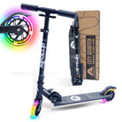 Apollo - Trottinette enfants à LED - Moonracer - Trottinette pour enfants avec suspension - Noir