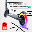 Apollo - Trottinette enfants à LED - Moonracer - Trottinette pour enfants avec suspension - Noir