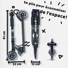 Apollo - Trottinette enfants à LED - Moonracer - Trottinette pour enfants avec suspension - Noir