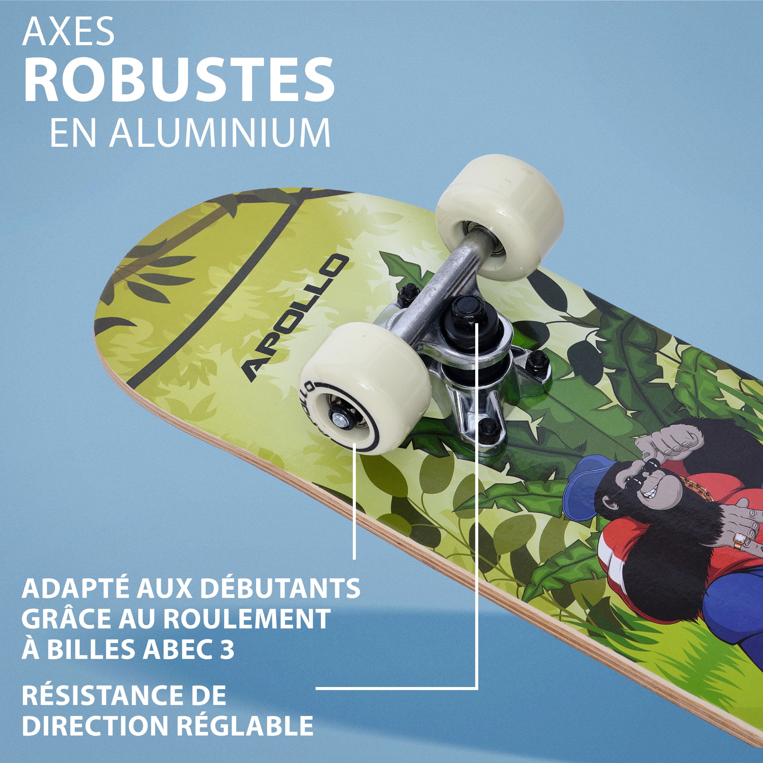 Apollo - Skateboard pour Enfants - Gorilla Tom - 61 cm - Gorilla Tom