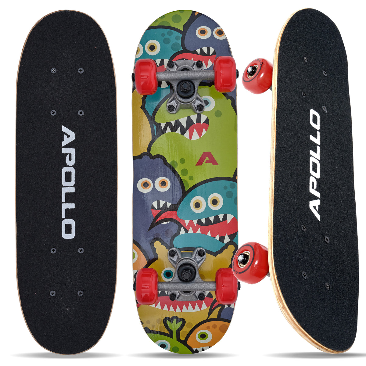 Mini Cruiser Apollo Barrel - Planche De Skate Enfant/adulte, 43x30 Cm, Bois, Pour Trajets Urbains