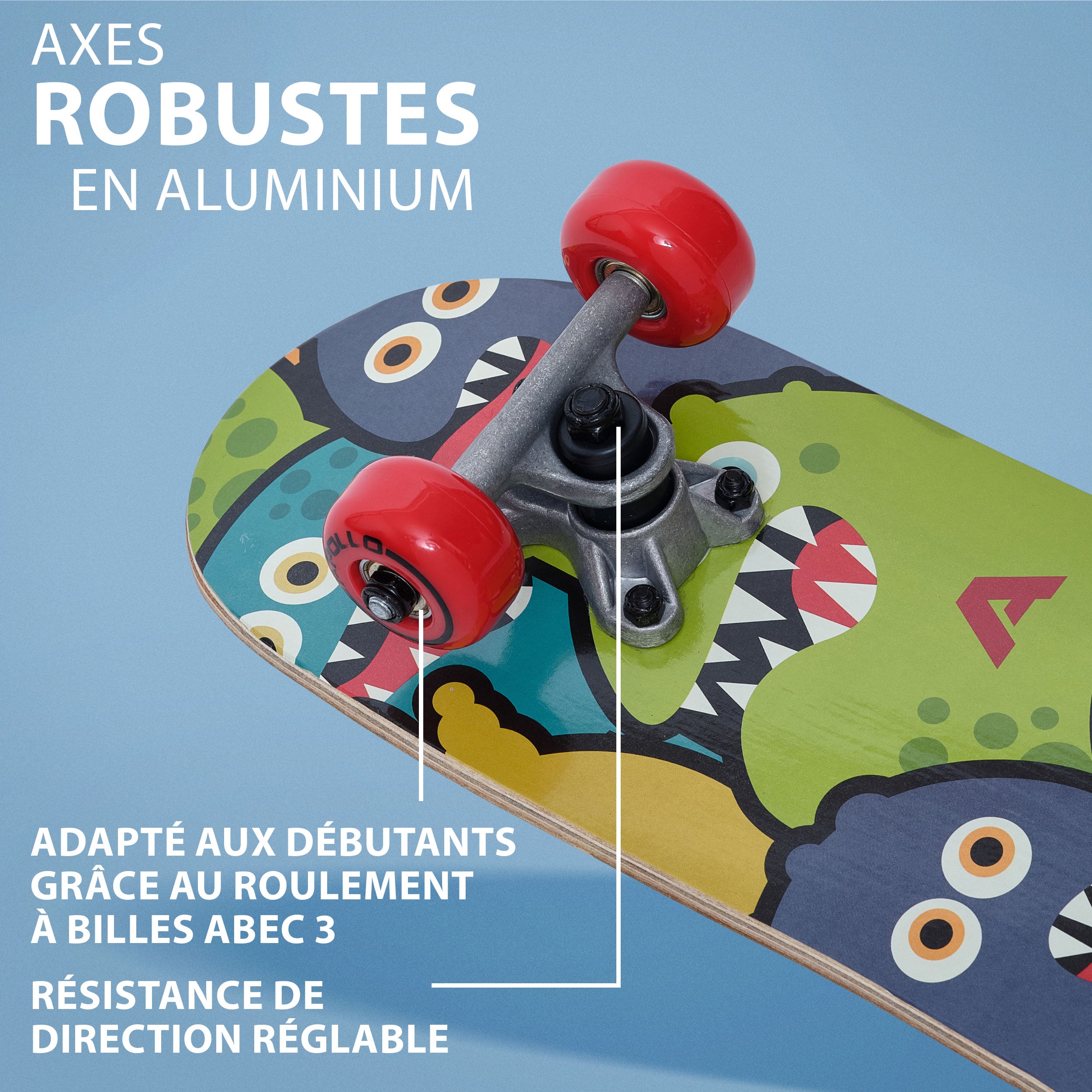 Apollo - Skateboard pour Enfants - Monsterskate - 51 cm - Monsterskate