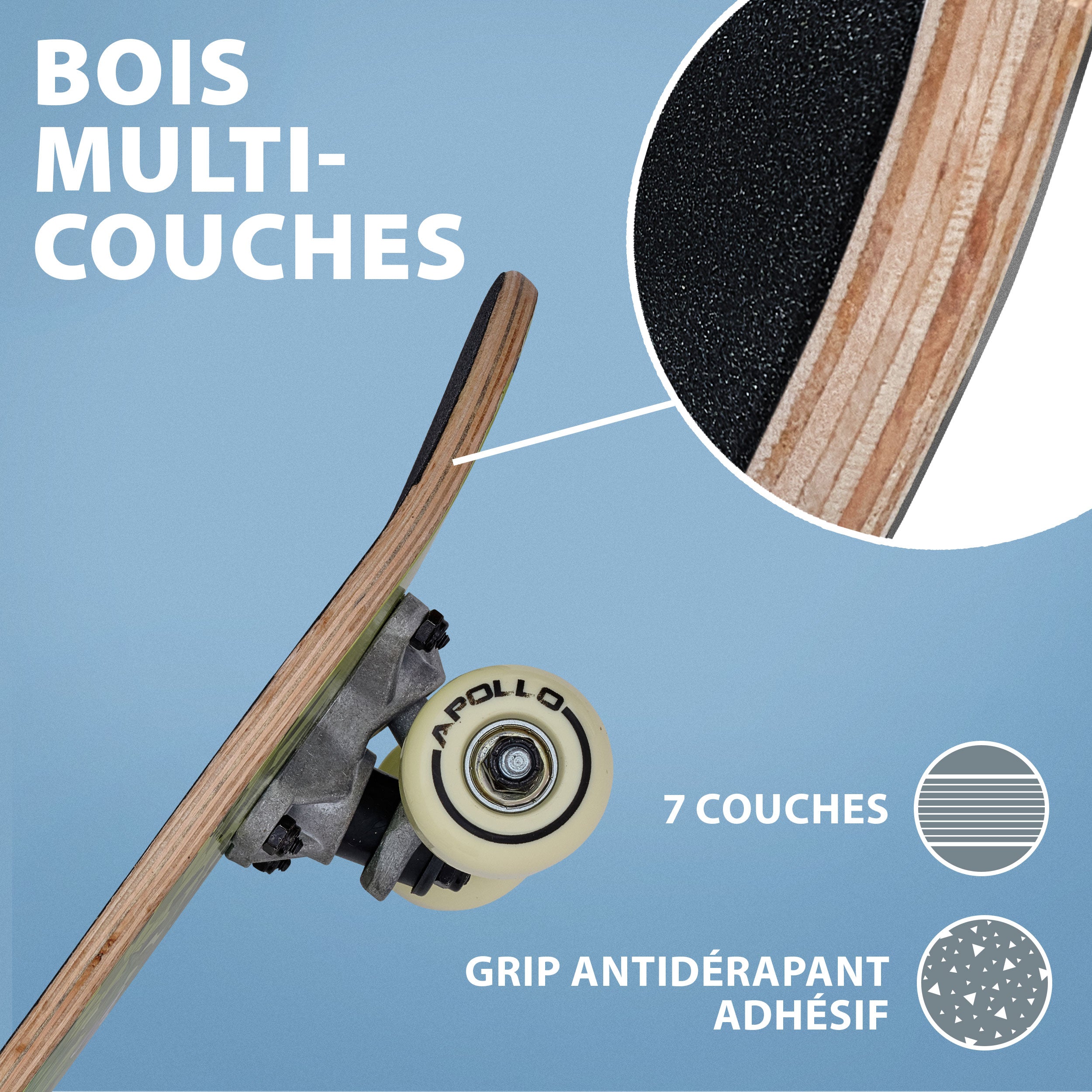 Apollo - Skateboard pour Enfants - Monkey Man - 51 cm - Monkey Man