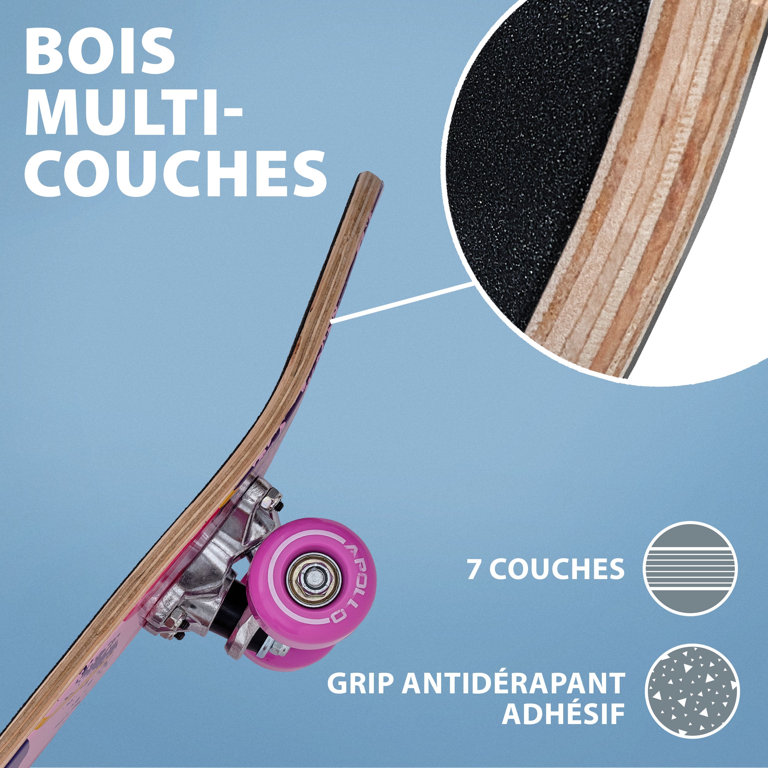 Apollo - Skateboard pour Enfants- Graffiti - 61 cm - Graffiti