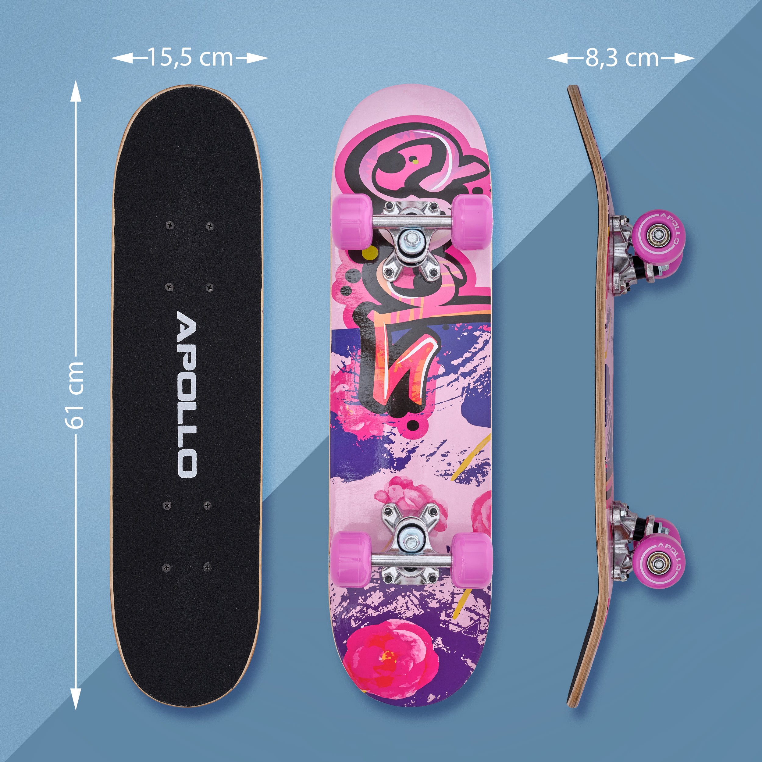 Apollo - Skateboard pour Enfants- Graffiti - 61 cm - Graffiti