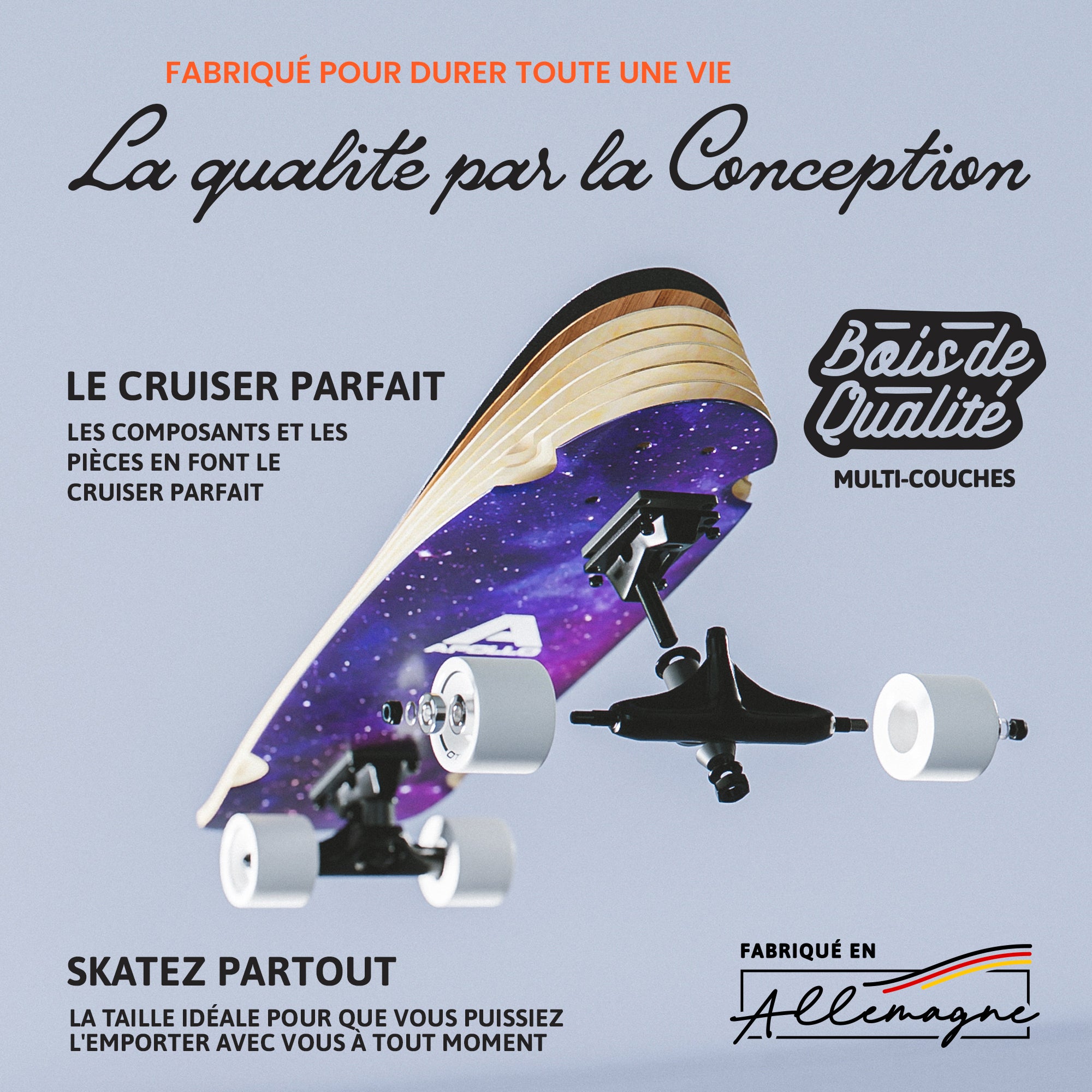 Apollo - Mini Longboard - Nebula Midi - 27 - Nebula