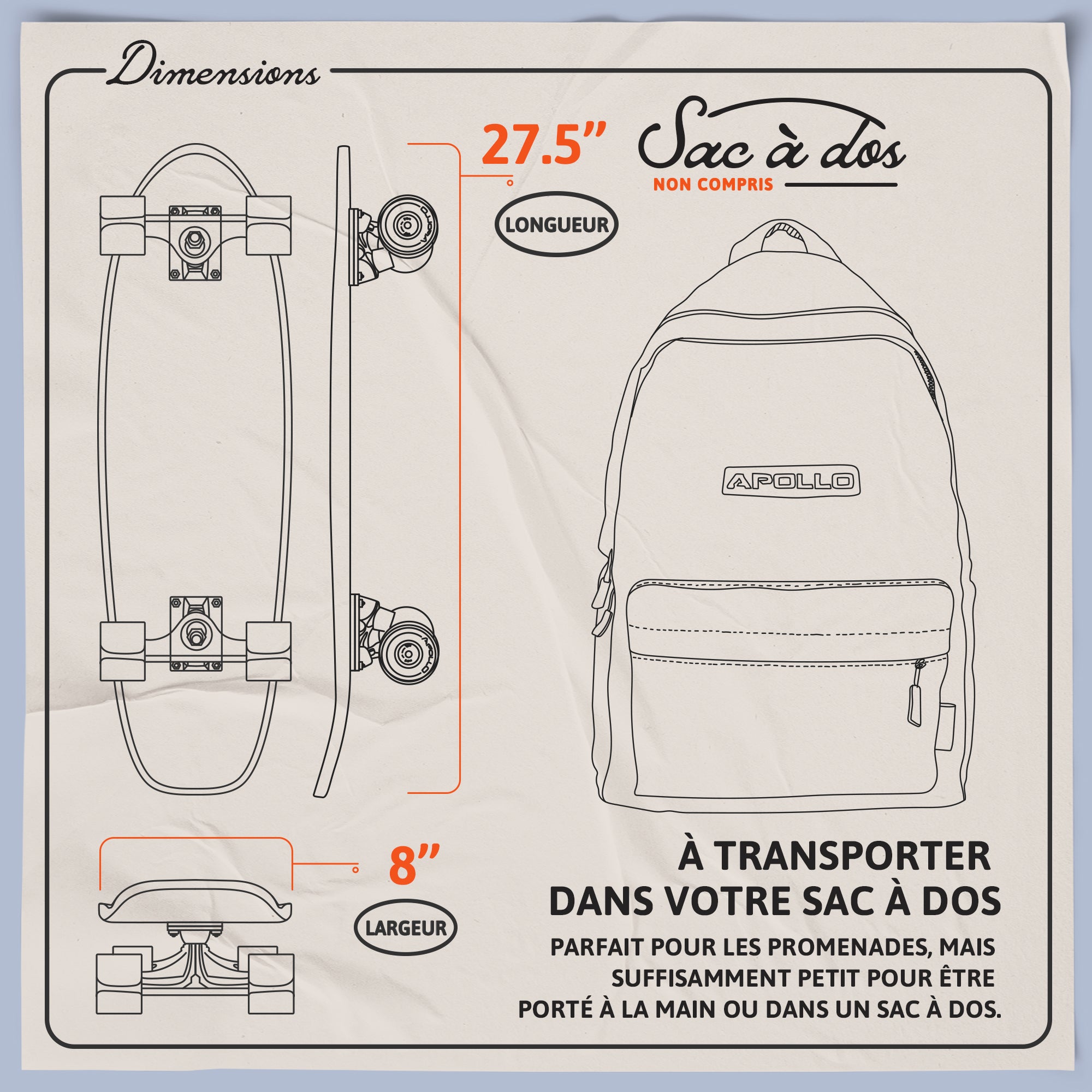 Apollo - Mini Longboard - Nebula Midi - 27 - Nebula