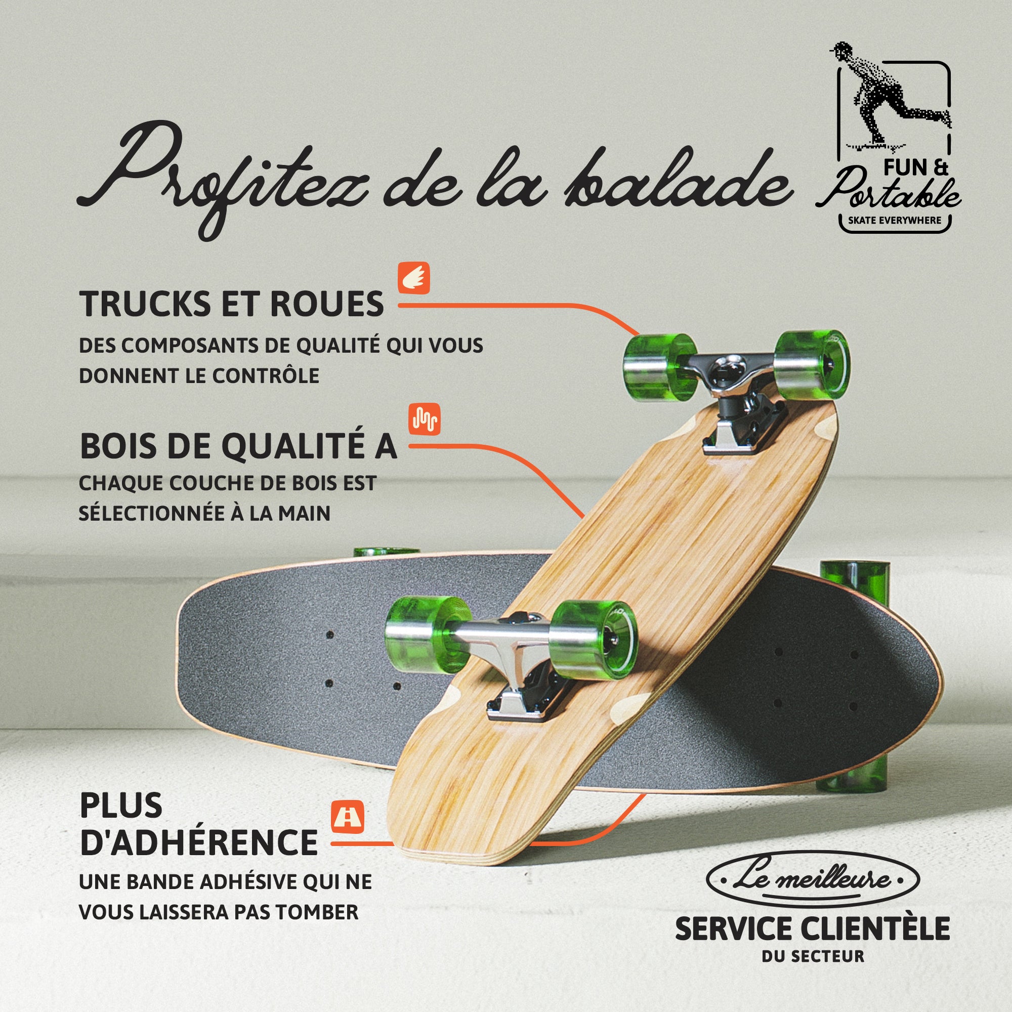 Apollo - Mini Longboard - Classic Green Midi - Classic Green