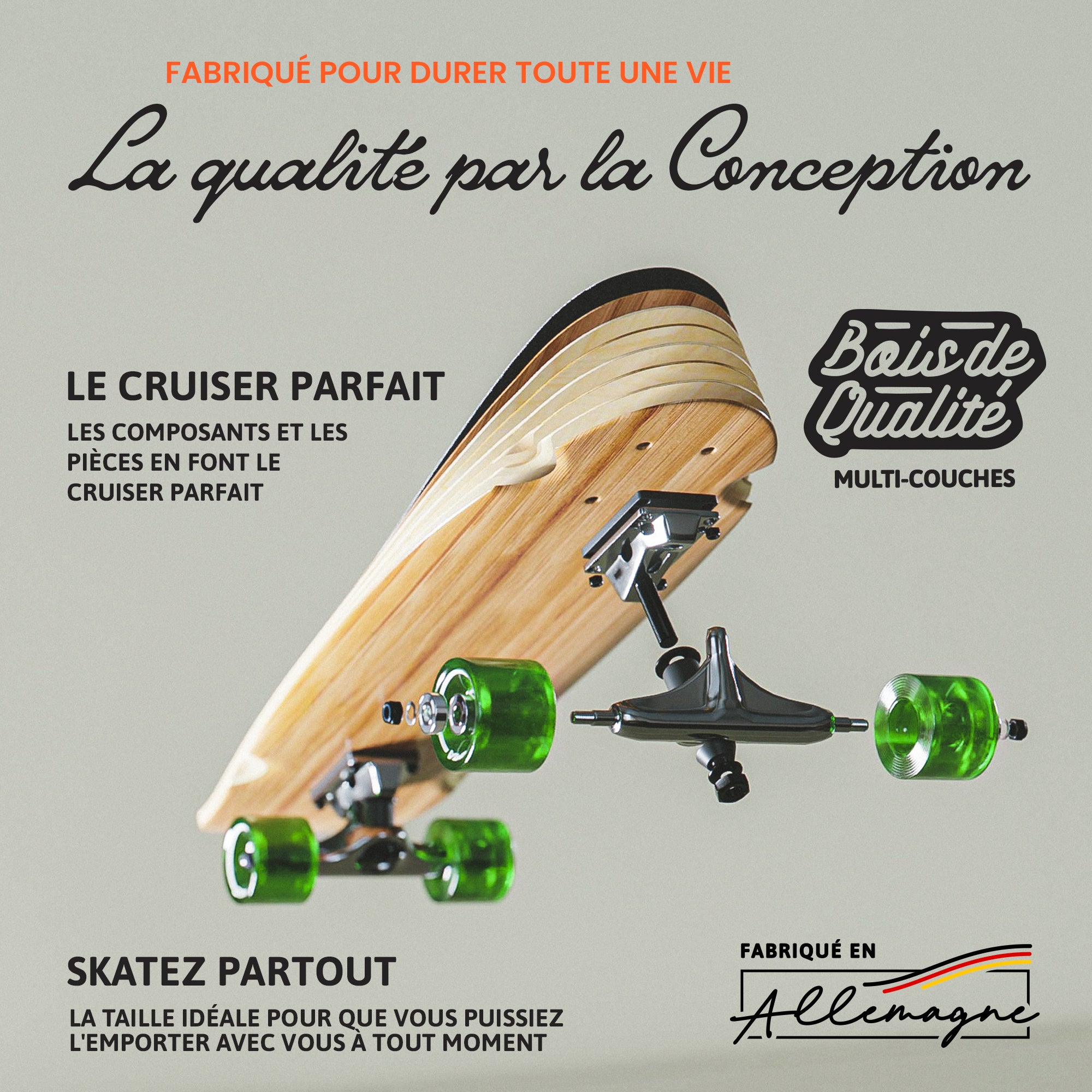 Apollo - Mini Longboard - Classic Green Midi - Classic Green