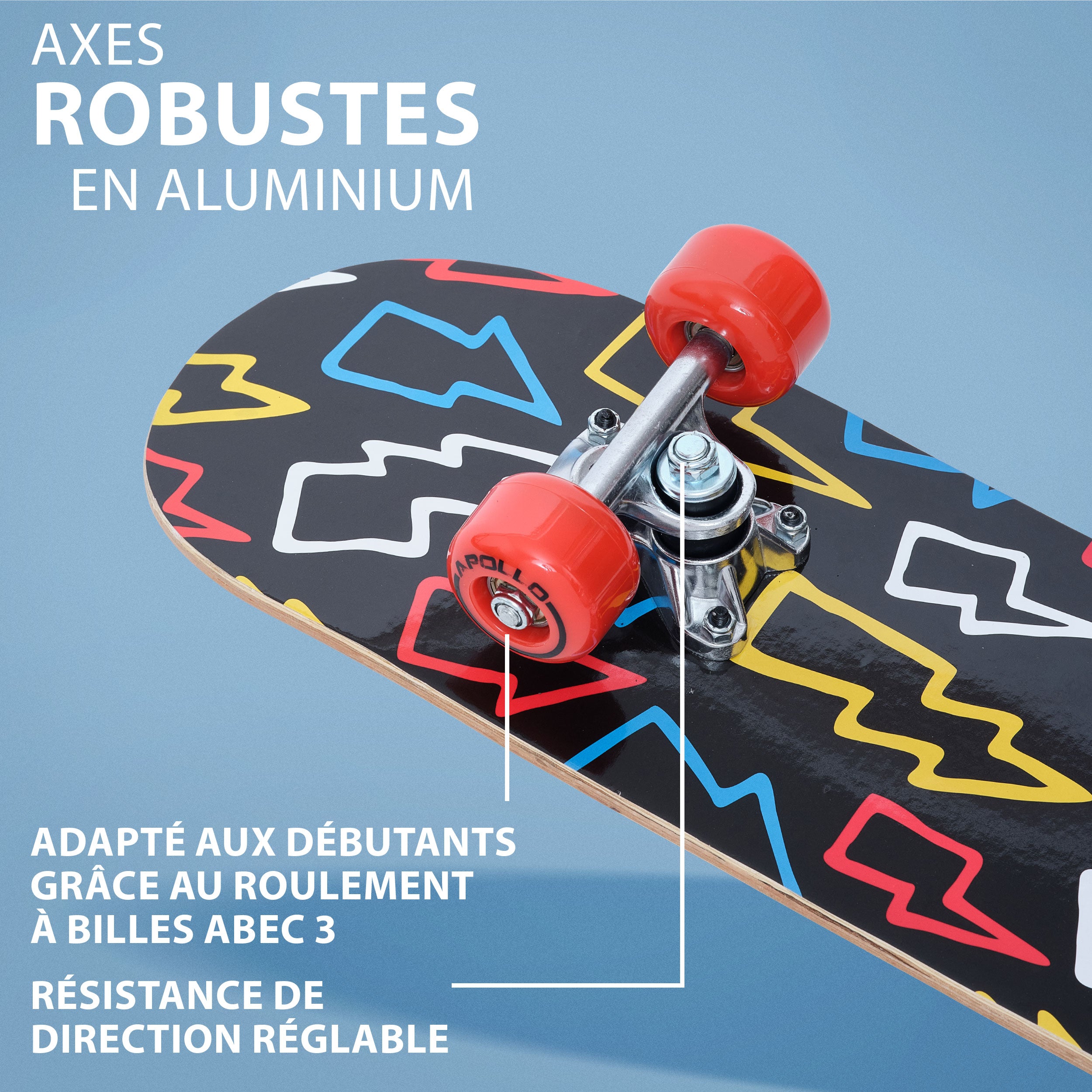 Apollo - Skateboard pour Enfants - Flash - 61 cm - Flash