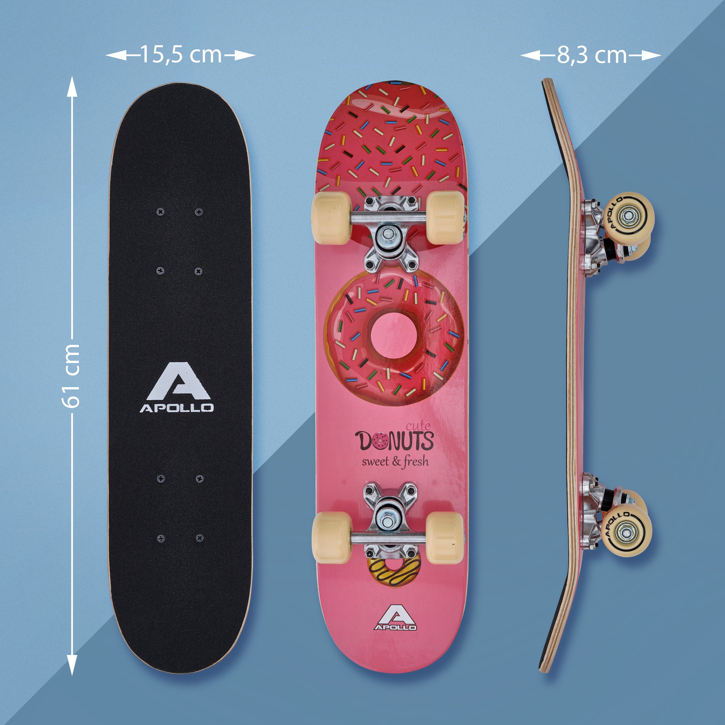 Apollo - Skateboard pour Enfants - Donut - 61 cm - Donut