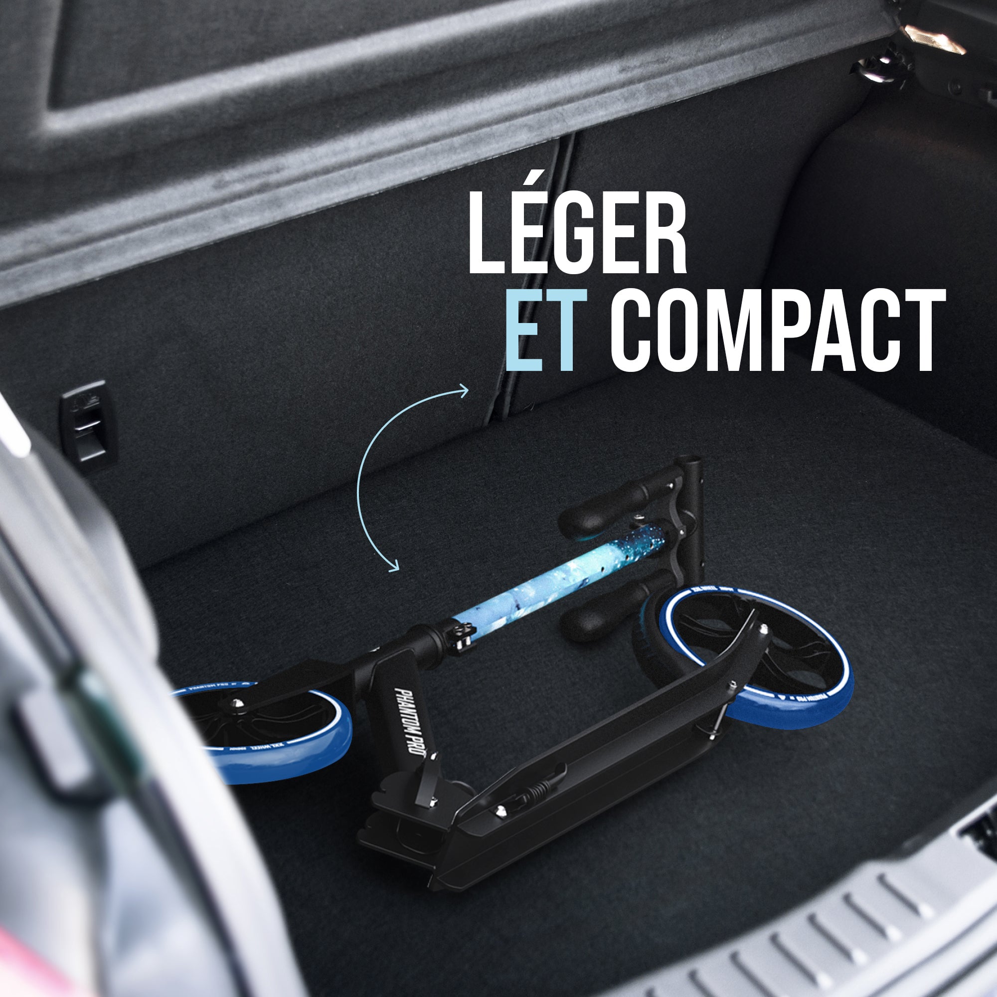 Apollo - Trottinette avec roues XXL Phantom pour adultes et enfants - 200mm - Stars