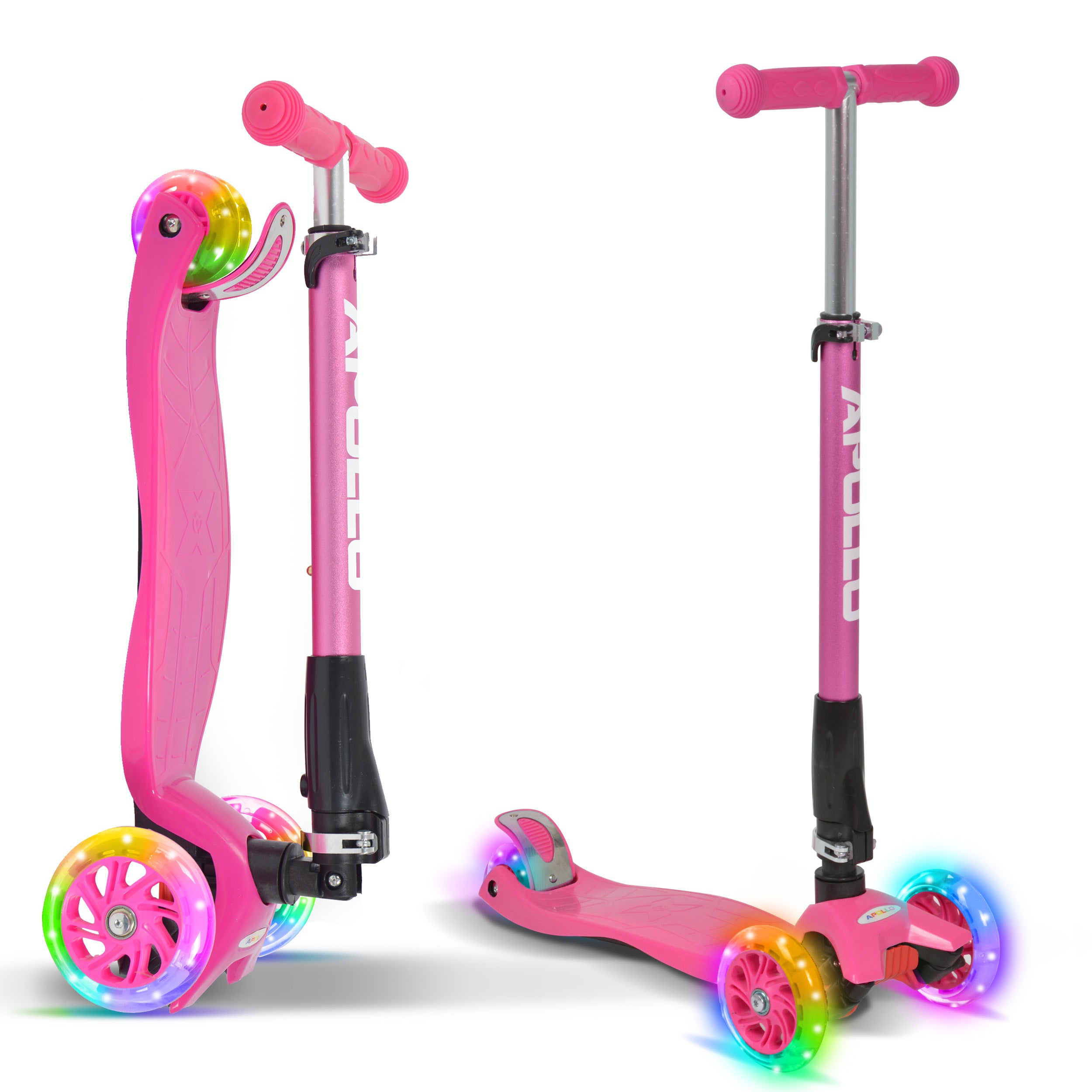 Apollo - Trottinette Kids Whiz à LED pour les enfants - Rose
