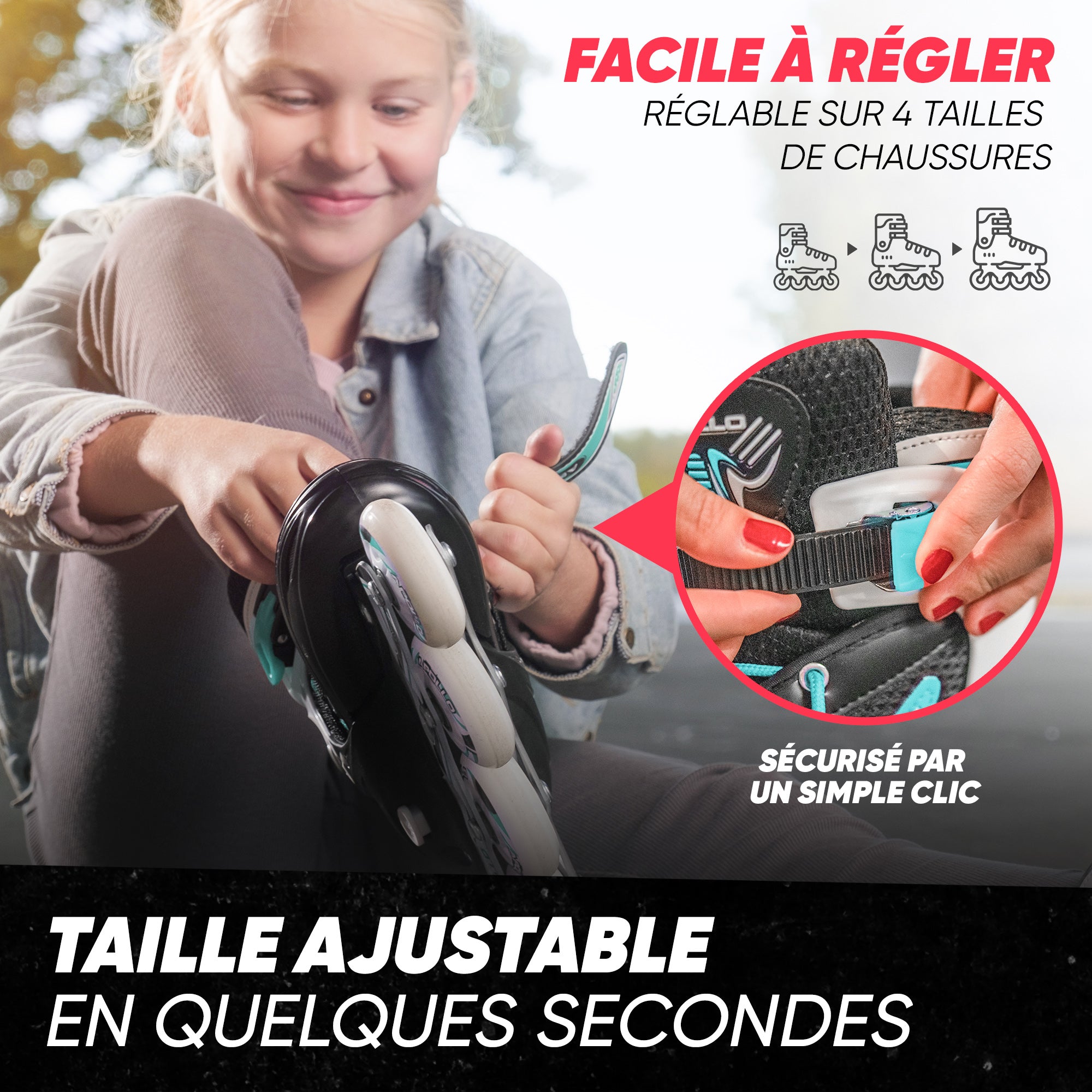 Apollo - Super Blades X Pro - Rollers avec roues à LED illuminées - Menthe - L (39-42)