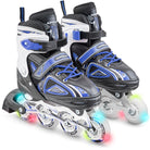 Apollo - Super Blades X Pro - Rollers avec roues à LED illuminées - Bleu - S (31-34)
