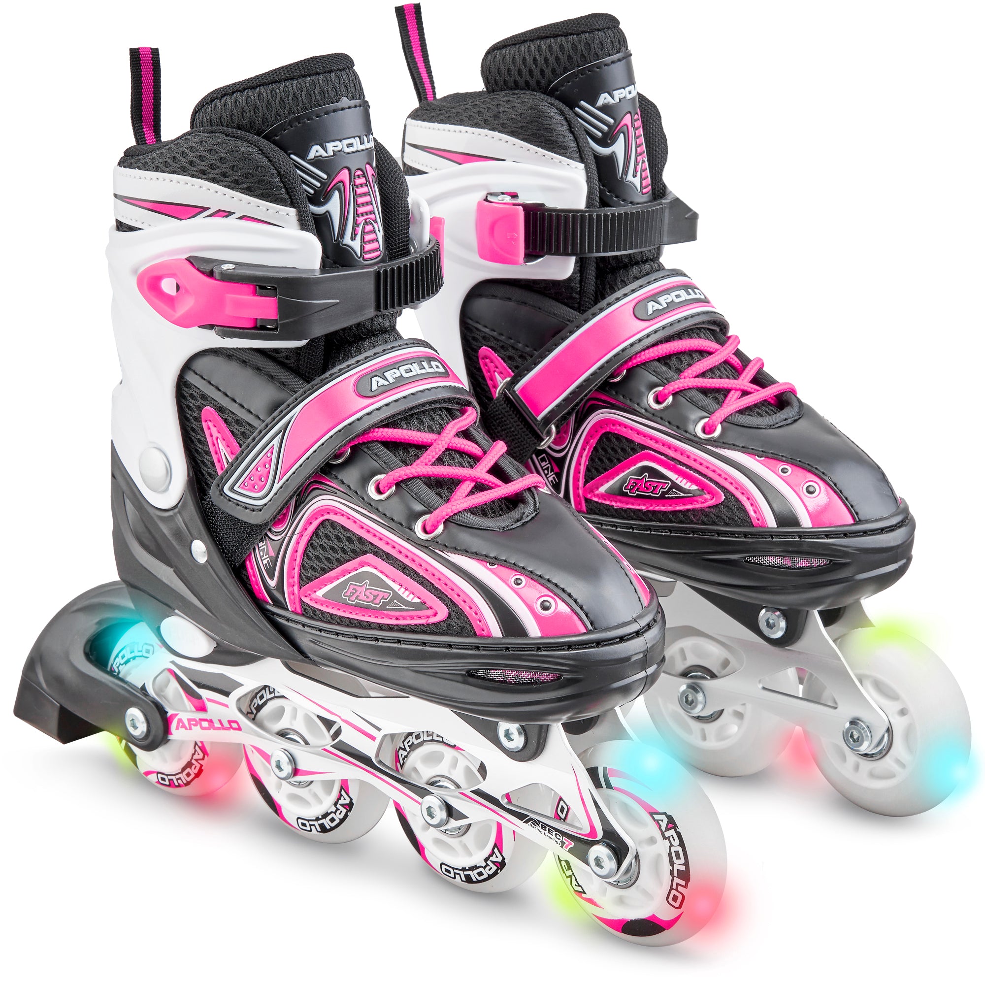 Apollo - Super Blades X Pro - Rollers avec roues à LED illuminées - Rose - L (39-42)